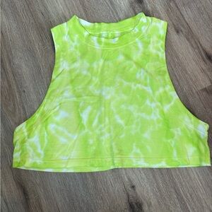 Lulu Lemon Lime Green Tie-Dye Sleeveless Top